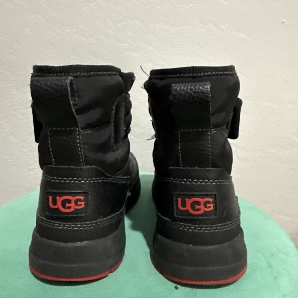 UGG Taney Weather Black Red Waterproof Toddler Boots Size 12 1122399T - Picture 4 of 9